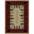 Sleep Ez Hearthside Four Corners Red Rectangle Area Rug - Red - 2 ft. 3 in. x 3 ft. 3 in. SL3082252